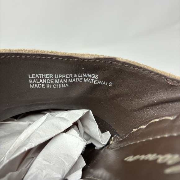 Born Crown Tan Brown Buckle Leather Suede Slide Mule Clogs Y2K Heel Womens 7 - Picture 8 of 13